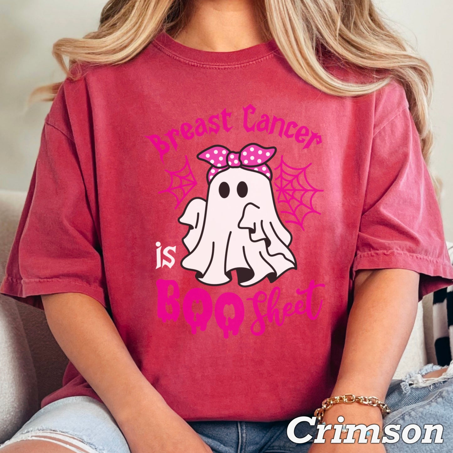 Breast Cancer Is Boo-Sheet Comfort Color Graphic Tee