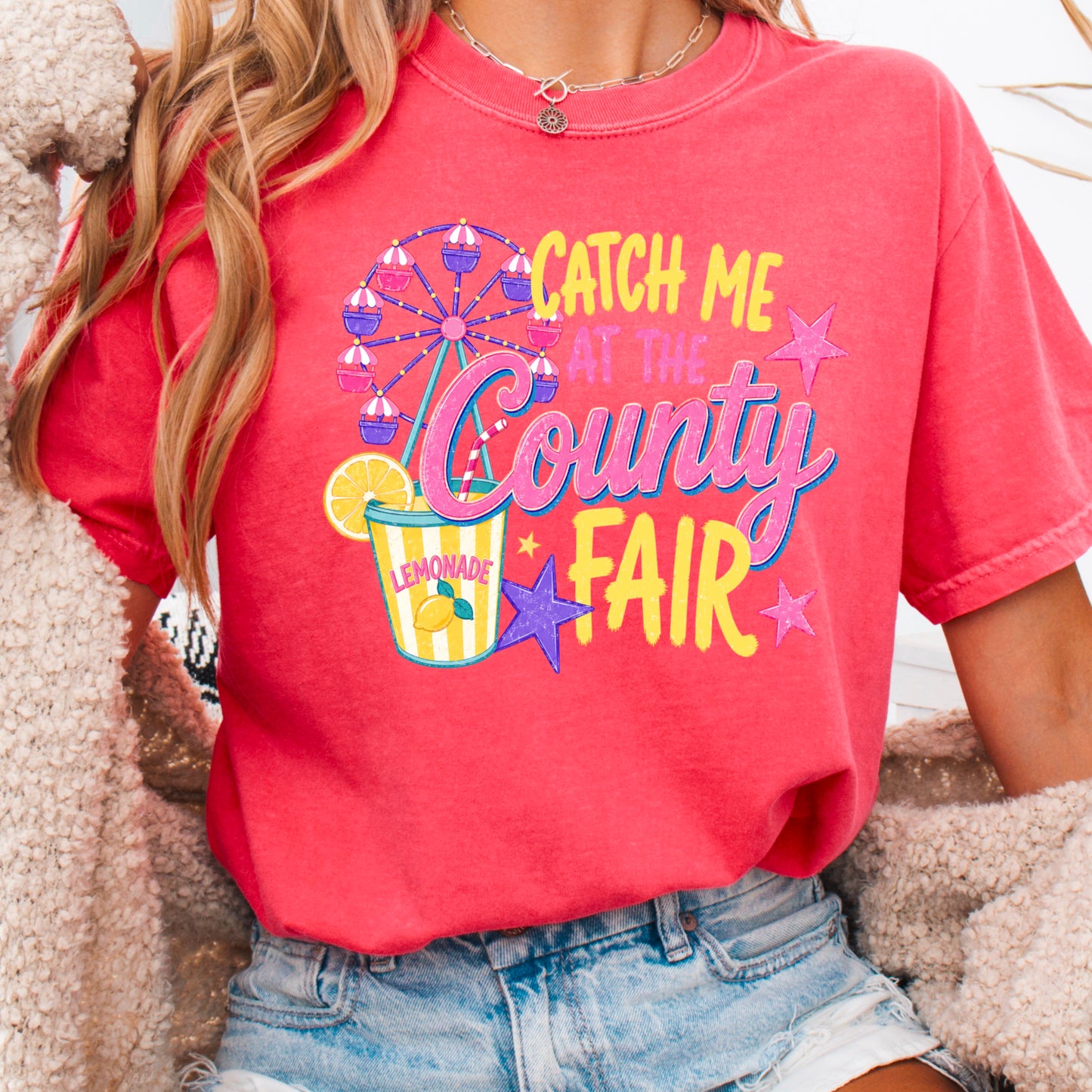 Catch Me At The County Fair Comfort Color Graphic Tee