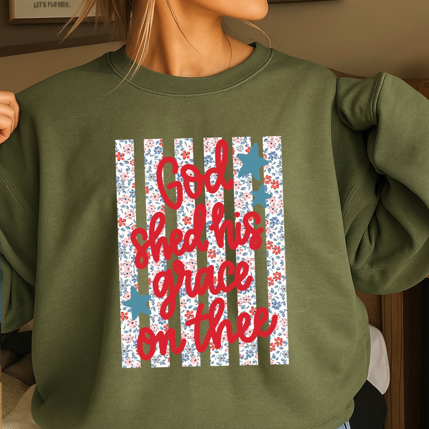 God Shed His Grace On Thee Crewneck Sweatshirt