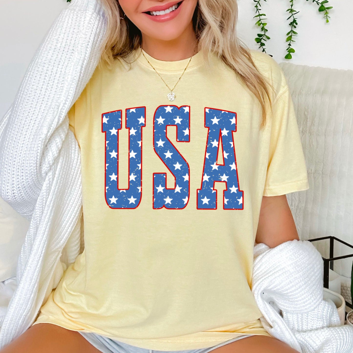 USA Patriotic Comfort Color Graphic Tee