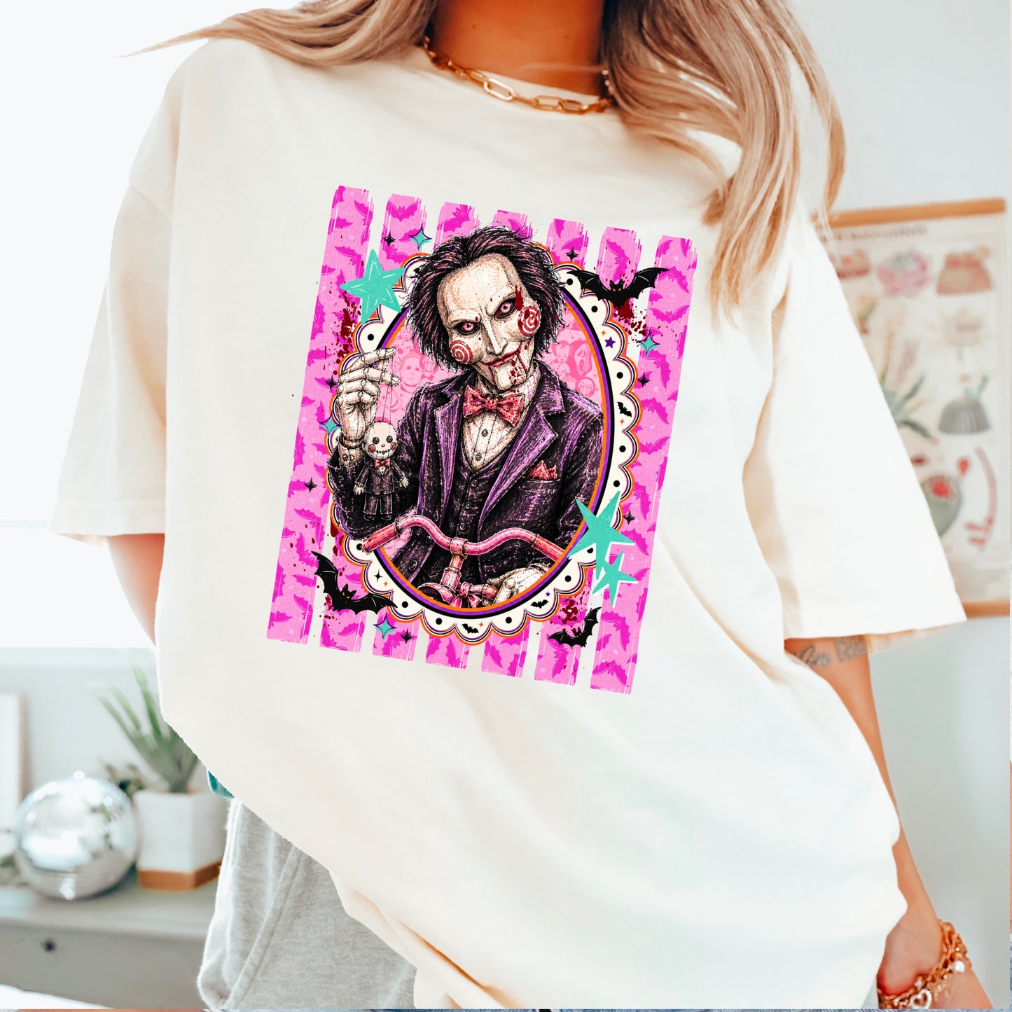 Horror Film Character Halloween Comfort Color Graphic Tee