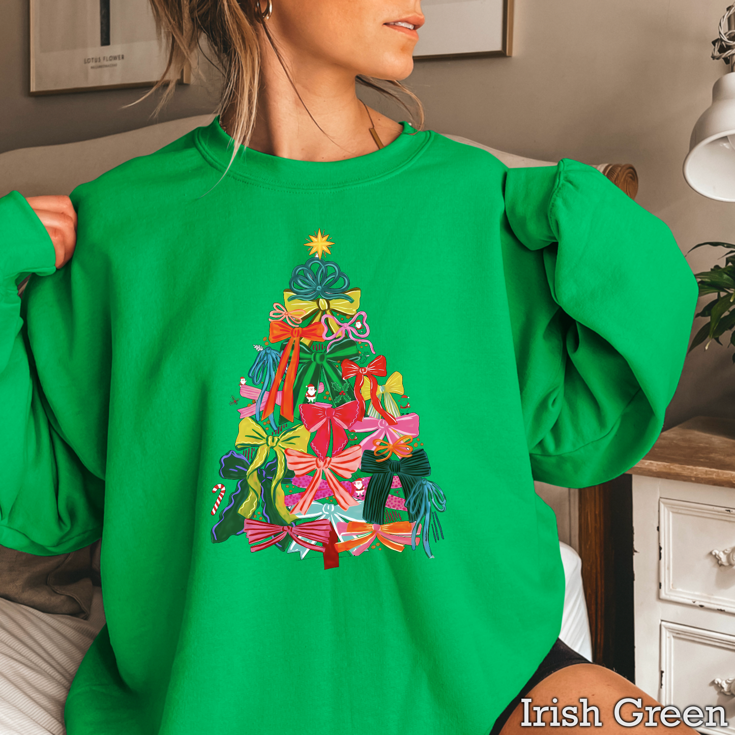 Bow Christmas Tree Crewneck Sweatshirt