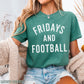 Fridays And Football Comfort Color Graphic Tee