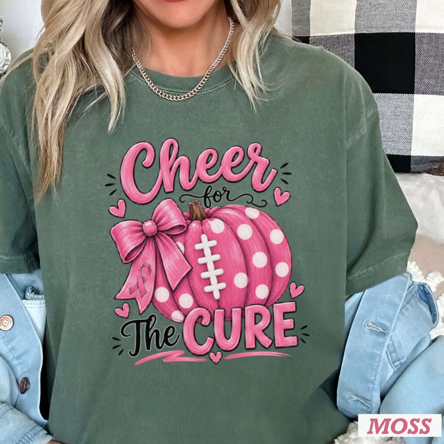 Cheer For The Cure Comfort Color Graphic Tee