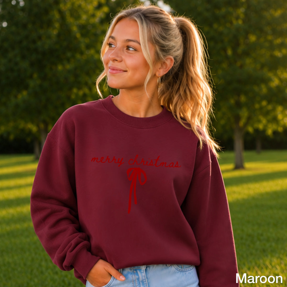 Merry Christmas Youth Crewneck Sweatshirt