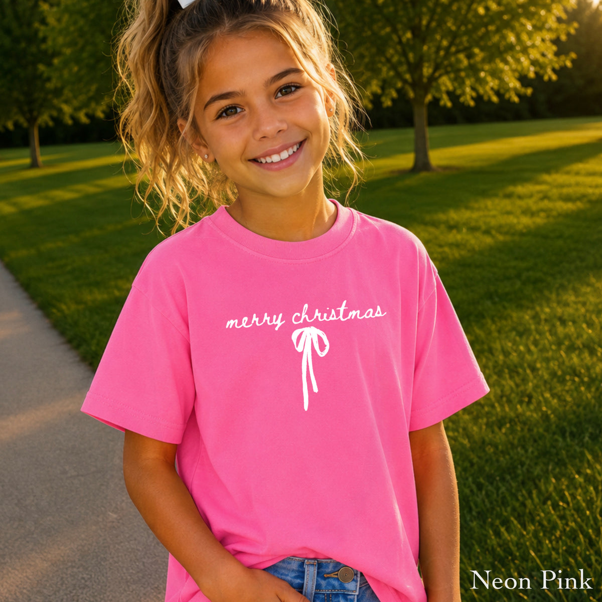 Merry Christmas Youth Comfort Color T-Shirt