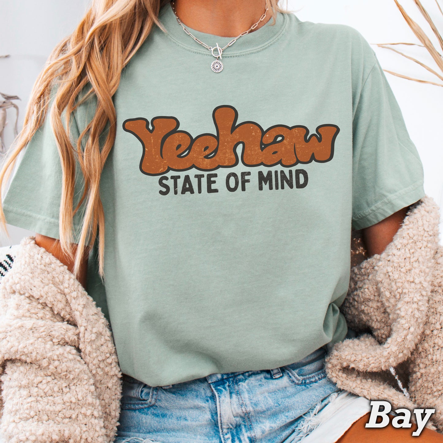 Yeehaw State Of Mind Comfort Color Graphic Tee