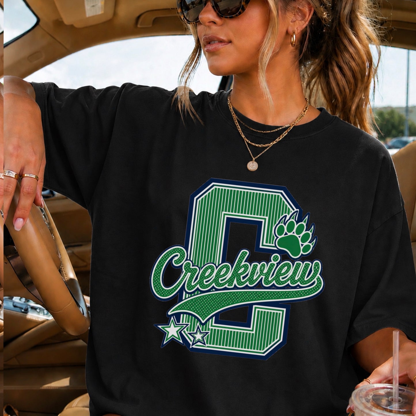 Creekview Grizzlies Comfort Color Graphic Tee
