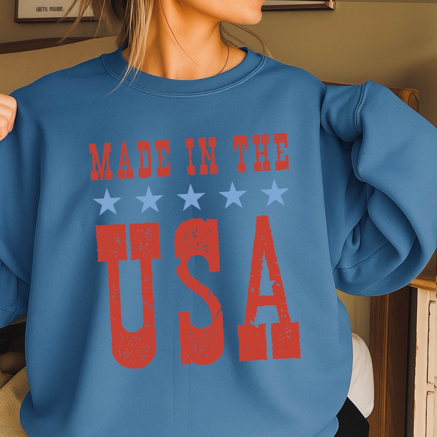 Made In The USA July4th Crewneck Sweatshirt