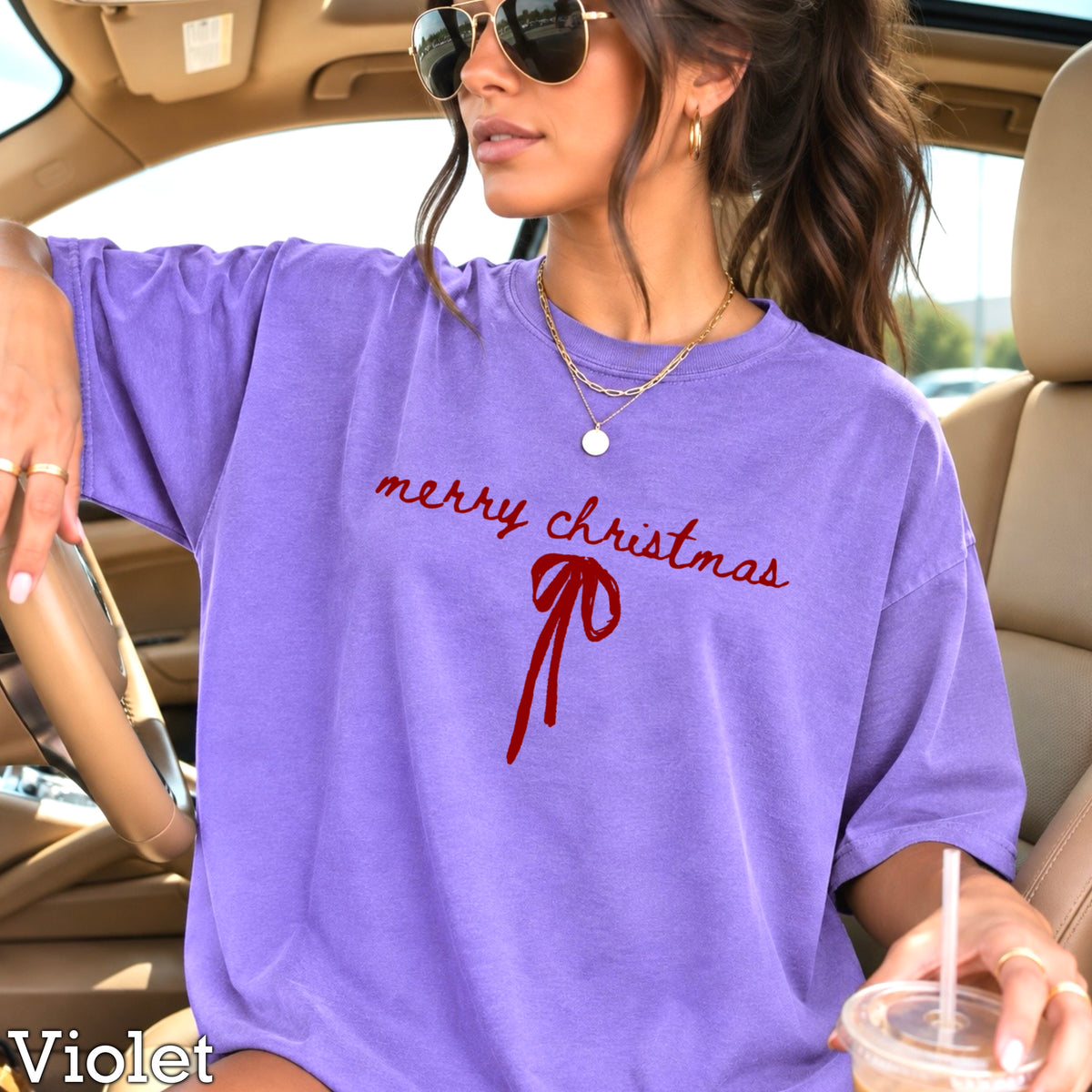 Merry Christmas Comfort Color Graphic Tee