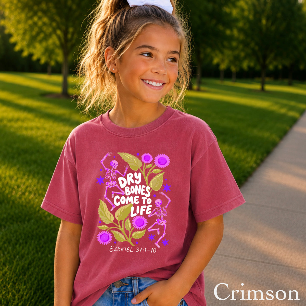 Dry Bones Come To Life Youth Comfort Color Christian T-Shirt