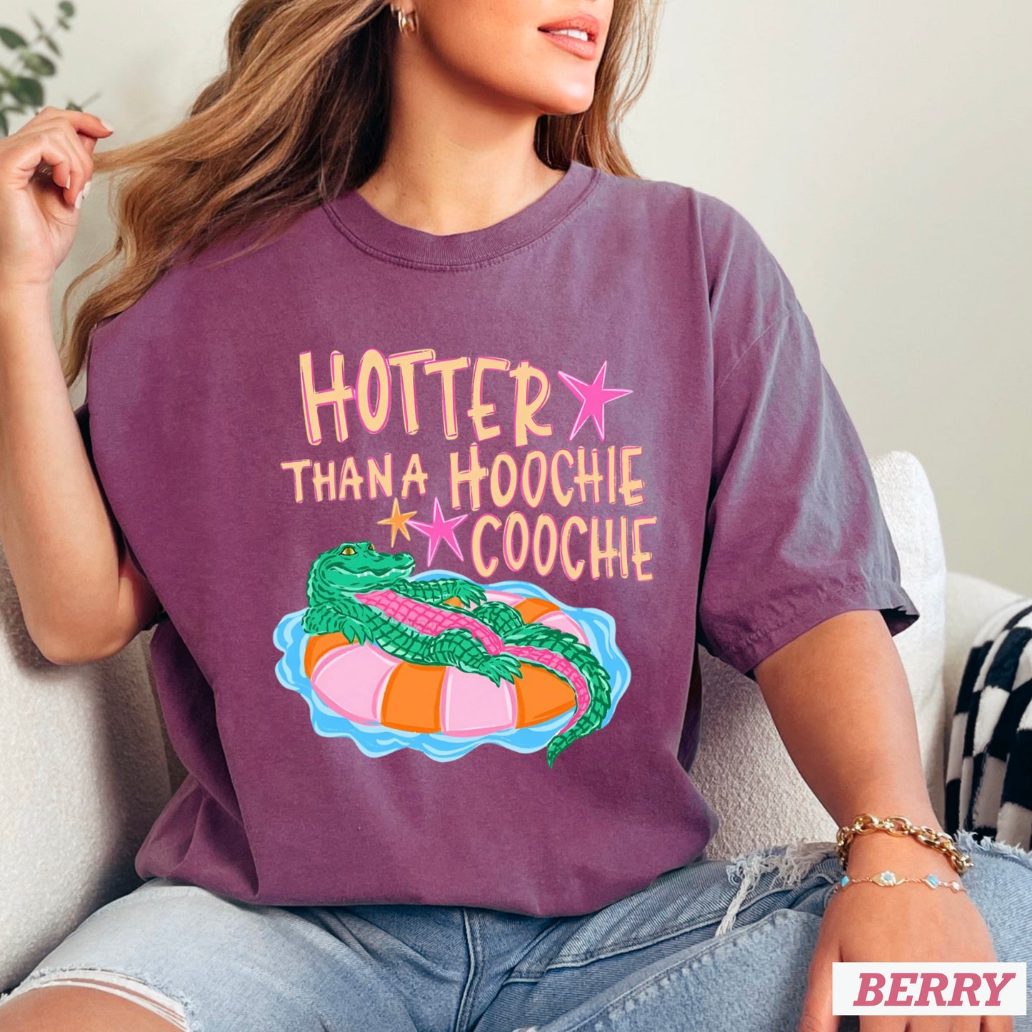 Hotter Than A Hoochie Coochie  Comfort Color Graphic Tee