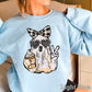 Preppy Ghost Halloween Crewneck Sweatshirt