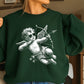 Halftone Cupid Valentine’s Day Crewneck Sweatshirt