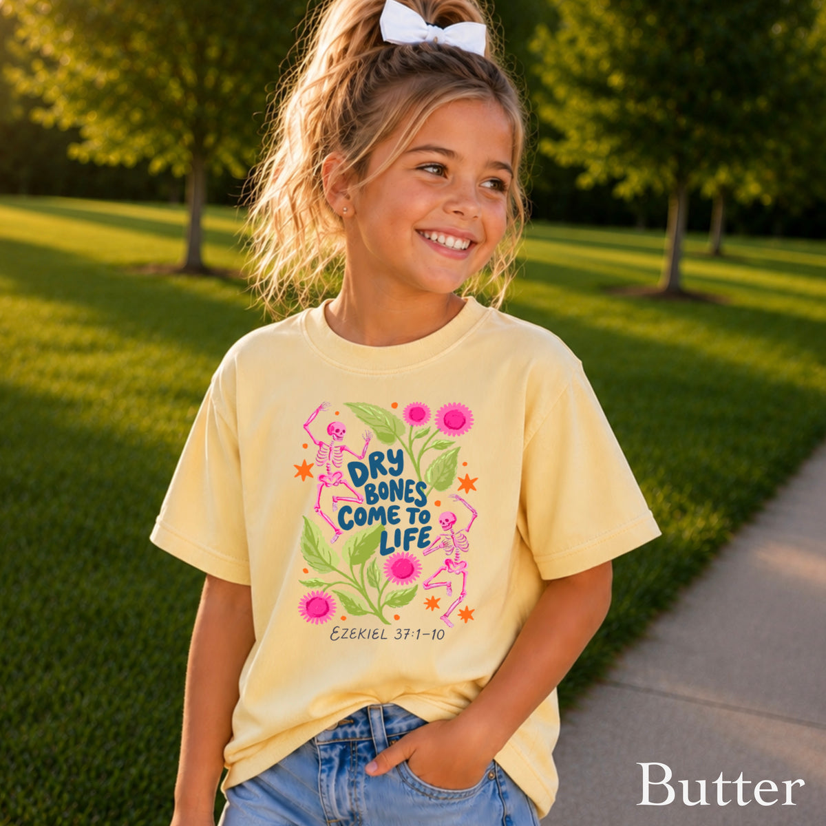 Dry Bones Come To Life Youth Comfort Color Christian T-Shirt