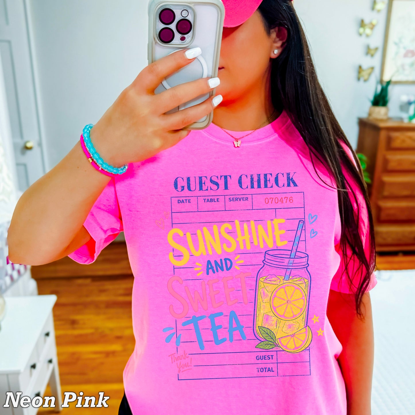 Guest Check Sunshine & Sweet Tea Comfort Color Graphic Tee