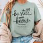 Be Still And Know Comfort Color Graphic Tee