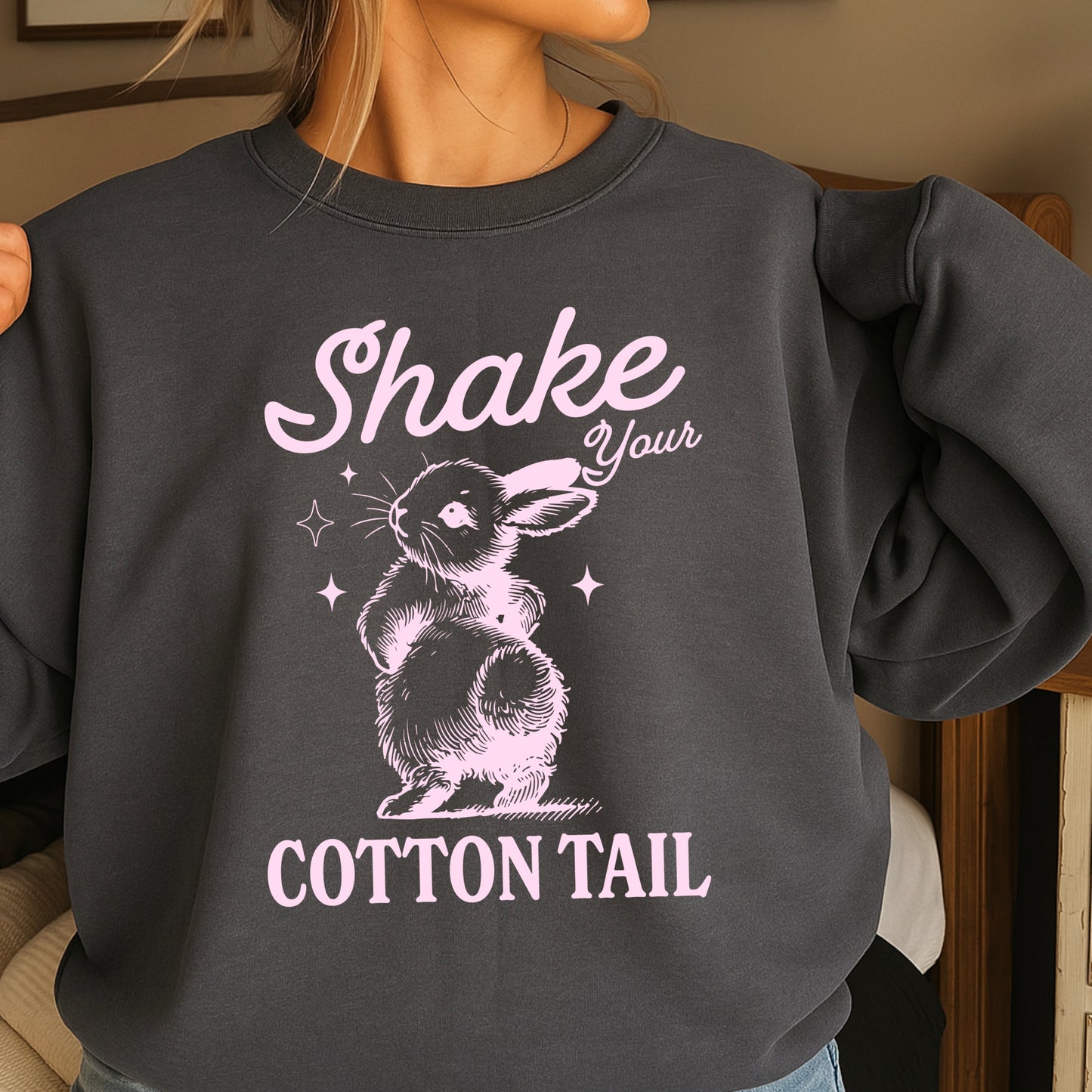 Shake Your Cotton Tail Easter Crewneck Sweatshirt