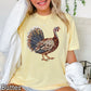 Faux Rhinestone Turkey Comfort Color Graphic Tee