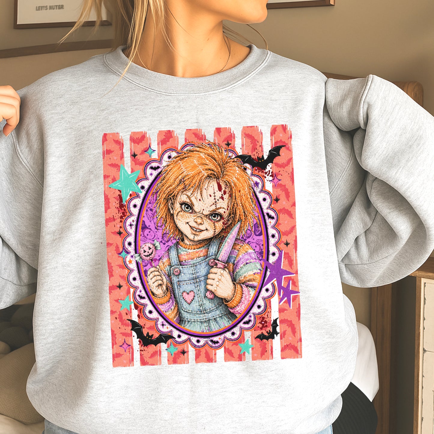 Horror Film Character Crewneck Sweatshirt