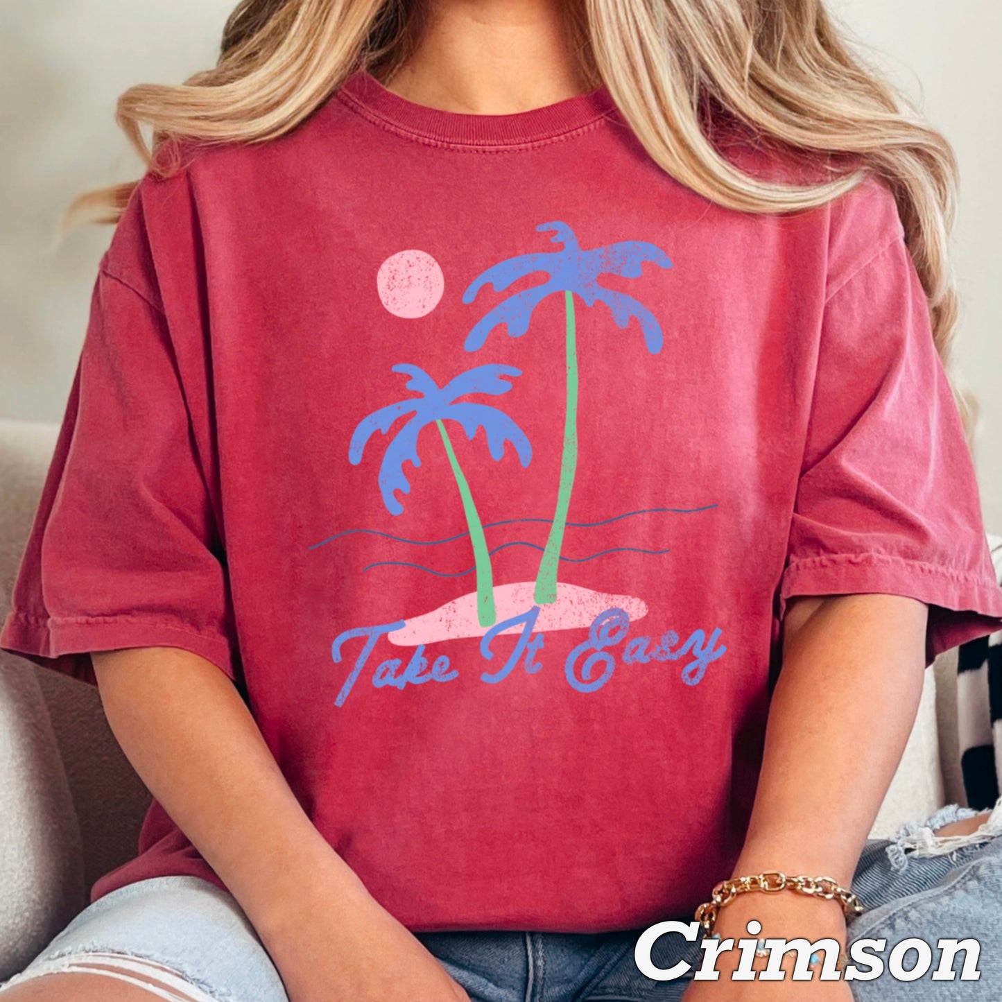 Take It Easy Comfort Color Graphic Tee