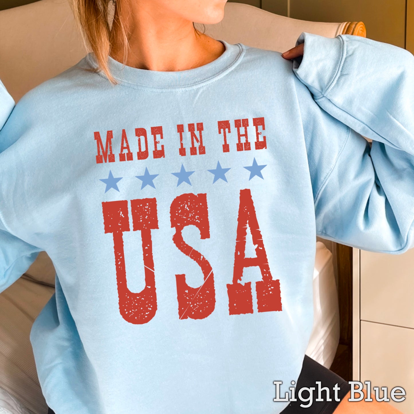 Made In The USA July4th Crewneck Sweatshirt