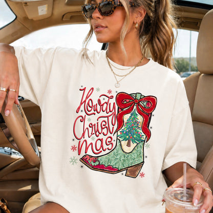 Howdy Christmas Comfort Color Graphic Tee