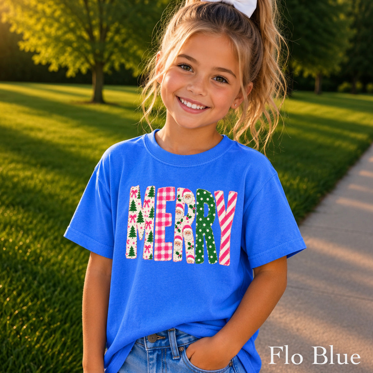 Merry Christmas Youth Comfort Color T-Shirt