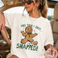 Gingerbread And Then I Just Snapped Christmas Comfort Color Graphic Tee