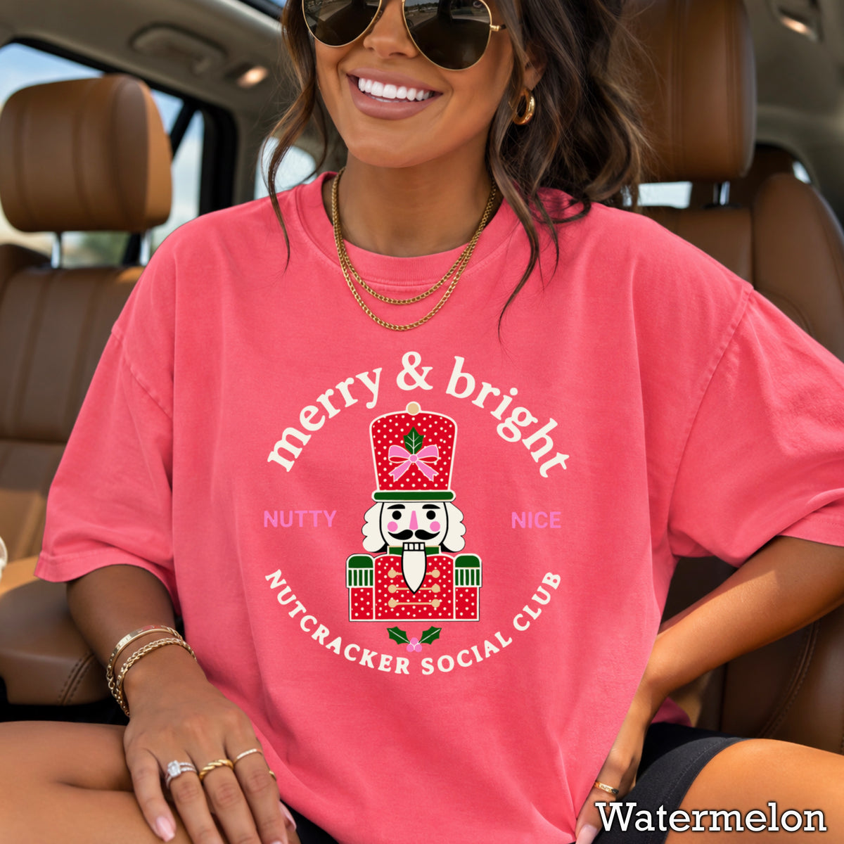 Nutcracker Social Club Christmas Comfort Color Graphic Tee