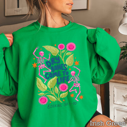 Dry Bones Come To Life Navy Lettering Christian Sweatshirt