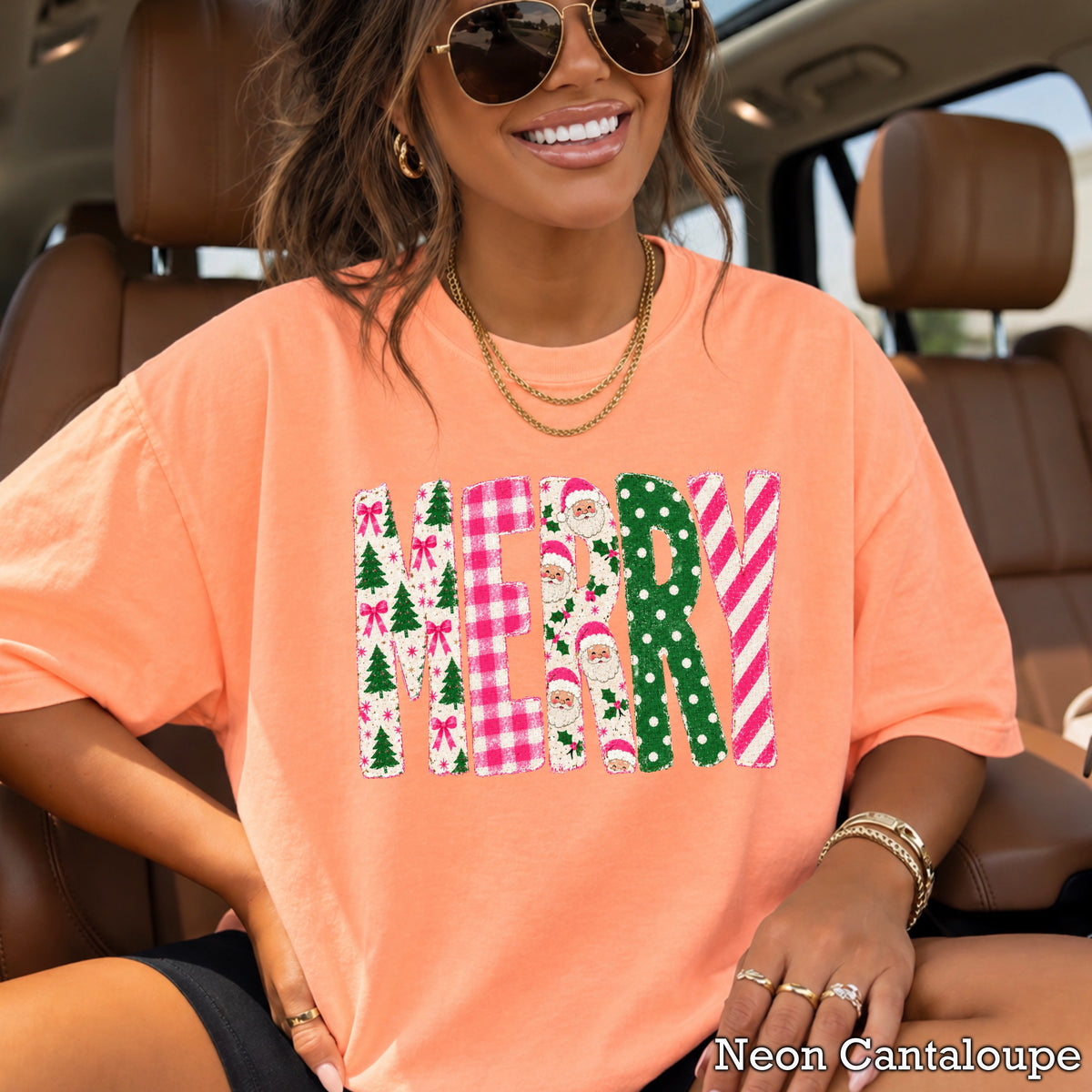 Merry Christmas Comfort Color Graphic Tee