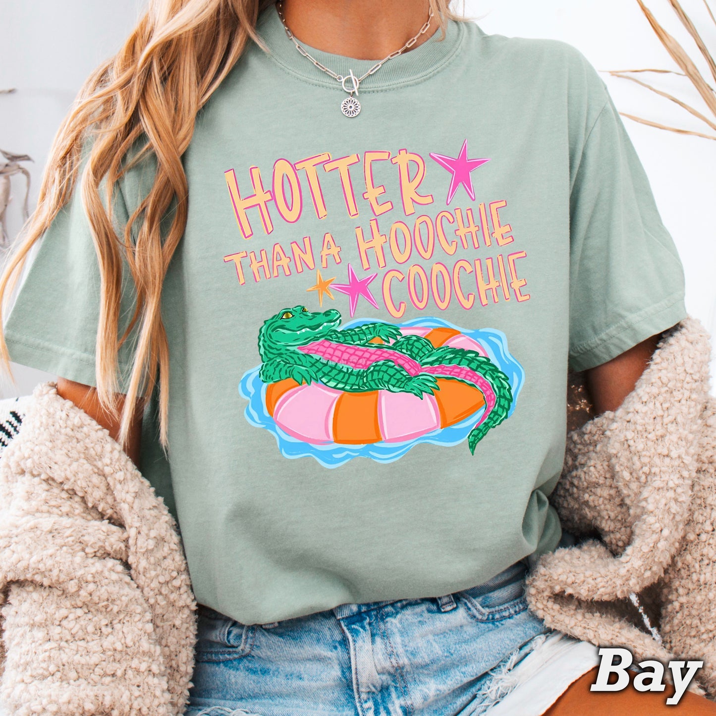Hotter Than A Hoochie Coochie  Comfort Color Graphic Tee