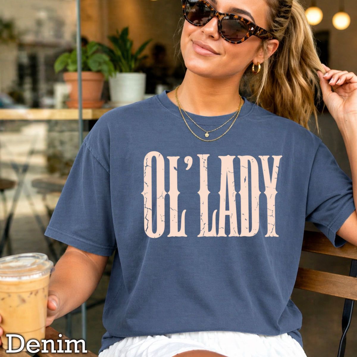Ol’ Lady Comfort Color Graphic Tee