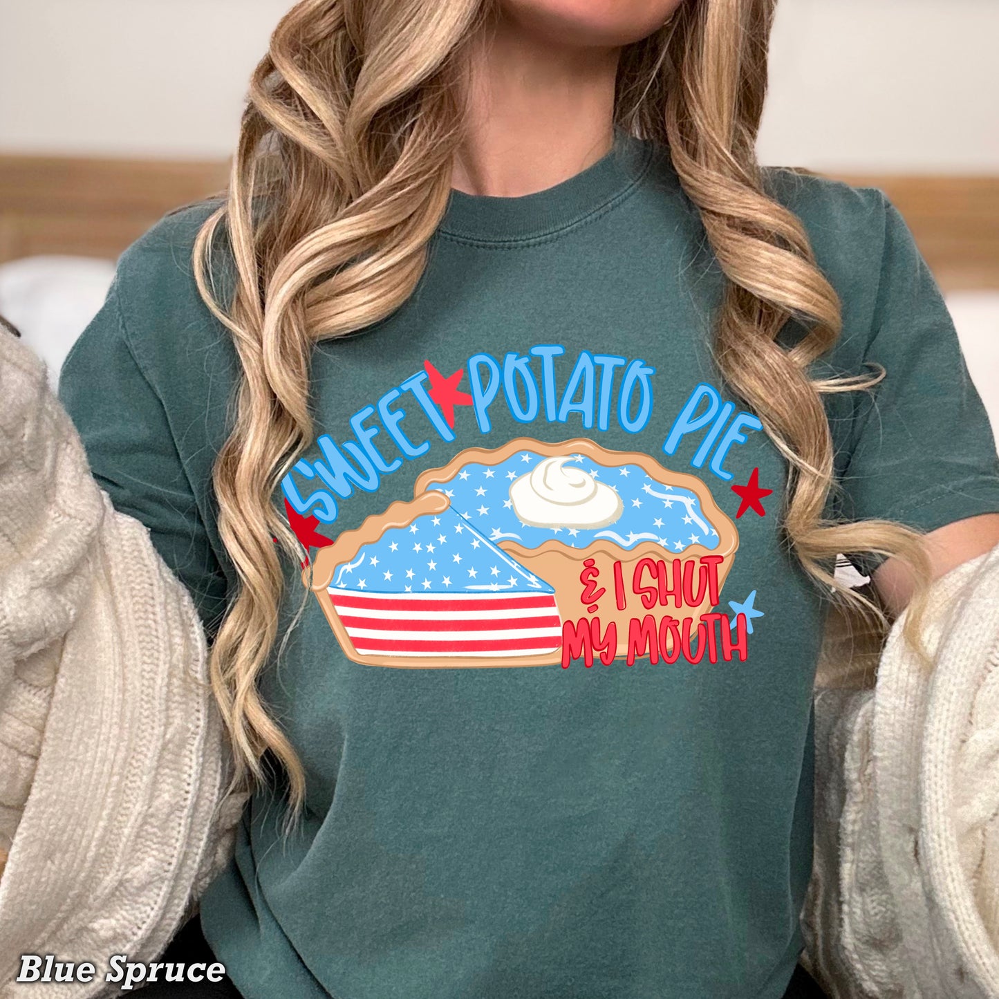 Sweet Potato Pie Patriotic Comfort Color Graphic Tee