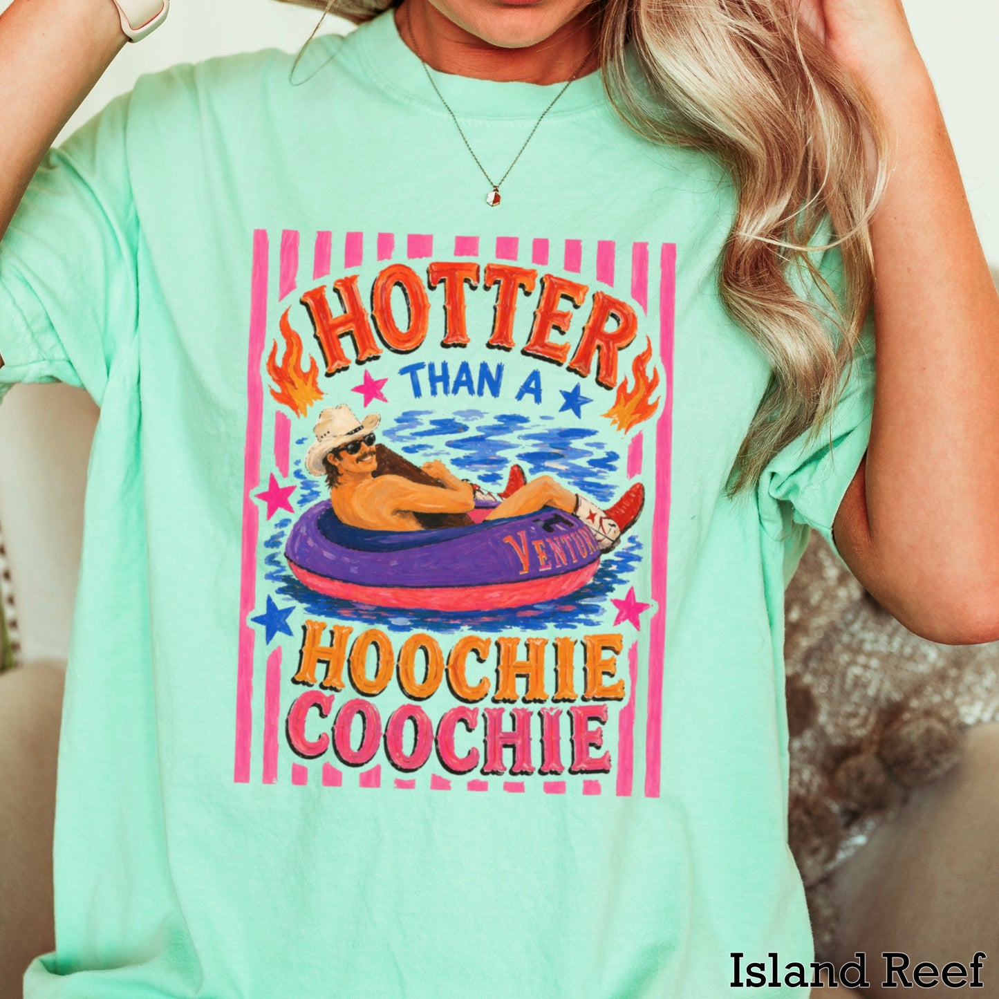Hotter Than A Hoochie Coochie Comfort Color Graphic Tee