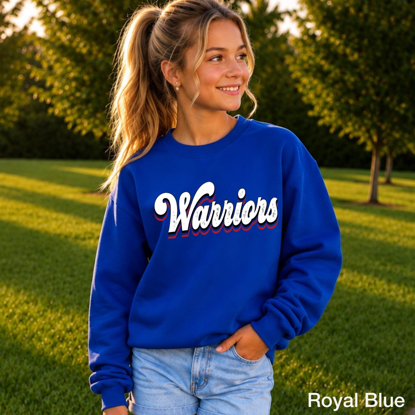 Warriors Youth Crewneck Sweatshirt