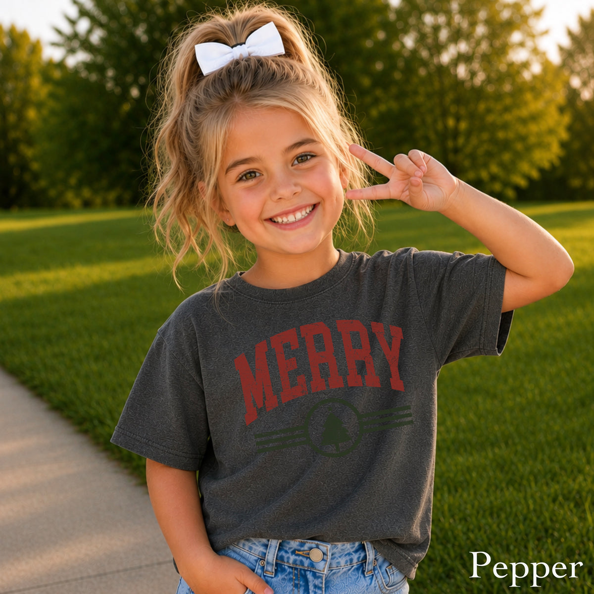 Merry Christmas Youth Comfort Color T-Shirt