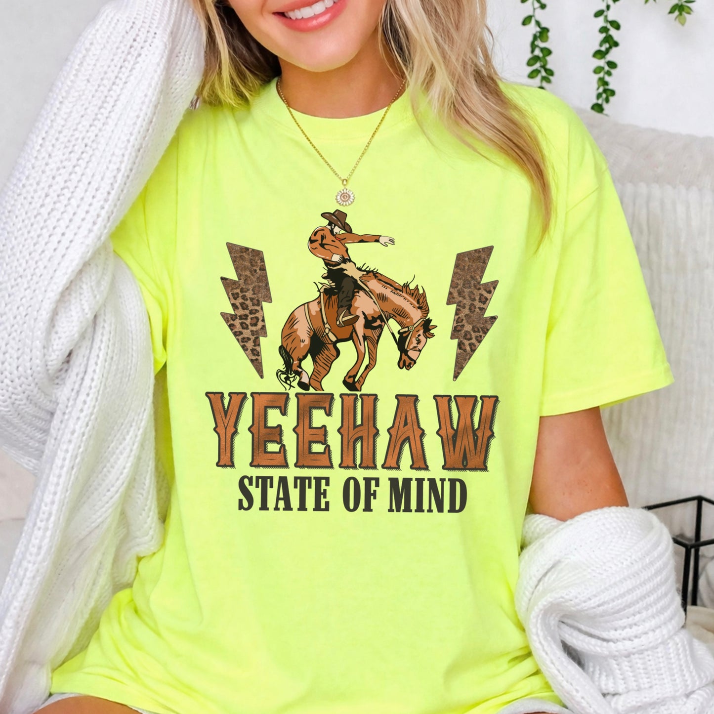 Yeehaw State Of Mind  Comfort Color Graphic Tee