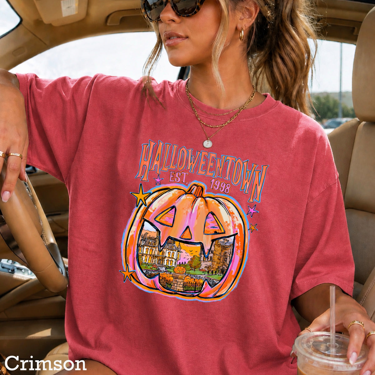 Halloween Town Comfort Color Graphic Tee