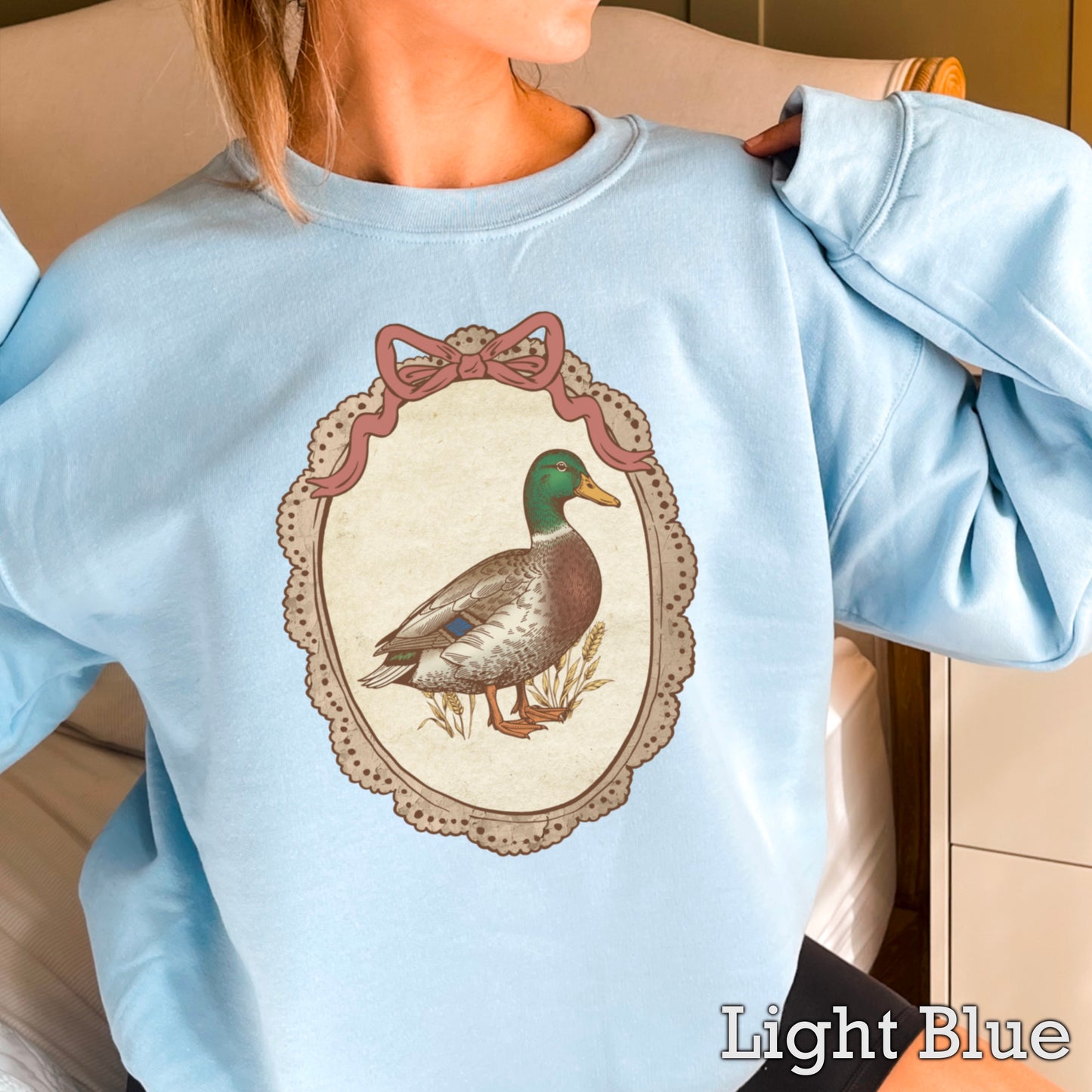 Vintage Framed Mallard Duck Crewneck Sweatshirt