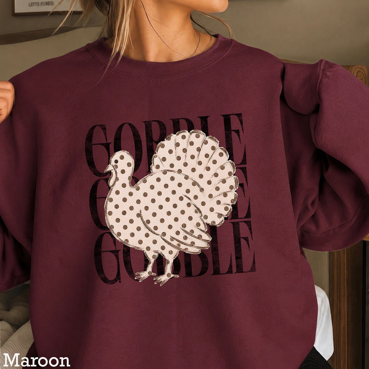 Gobble Thanksgiving Crewneck Sweatshirt