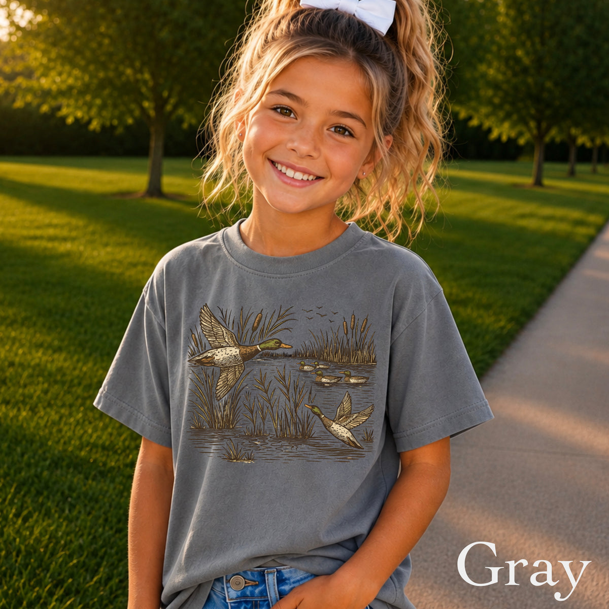 Mallard Ducks Youth Comfort Color T-Shirt