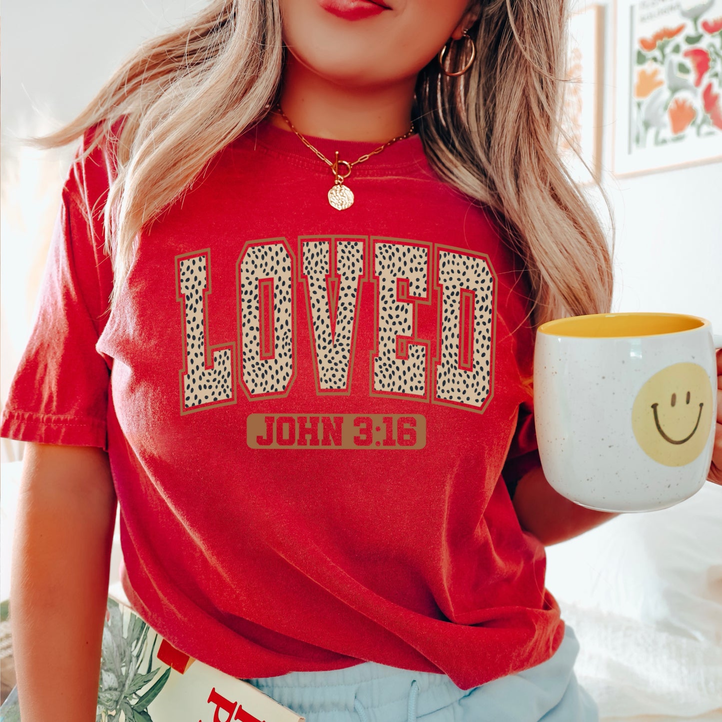 John 3:16 Valentine’s Day Comfort Color Graphic Tee