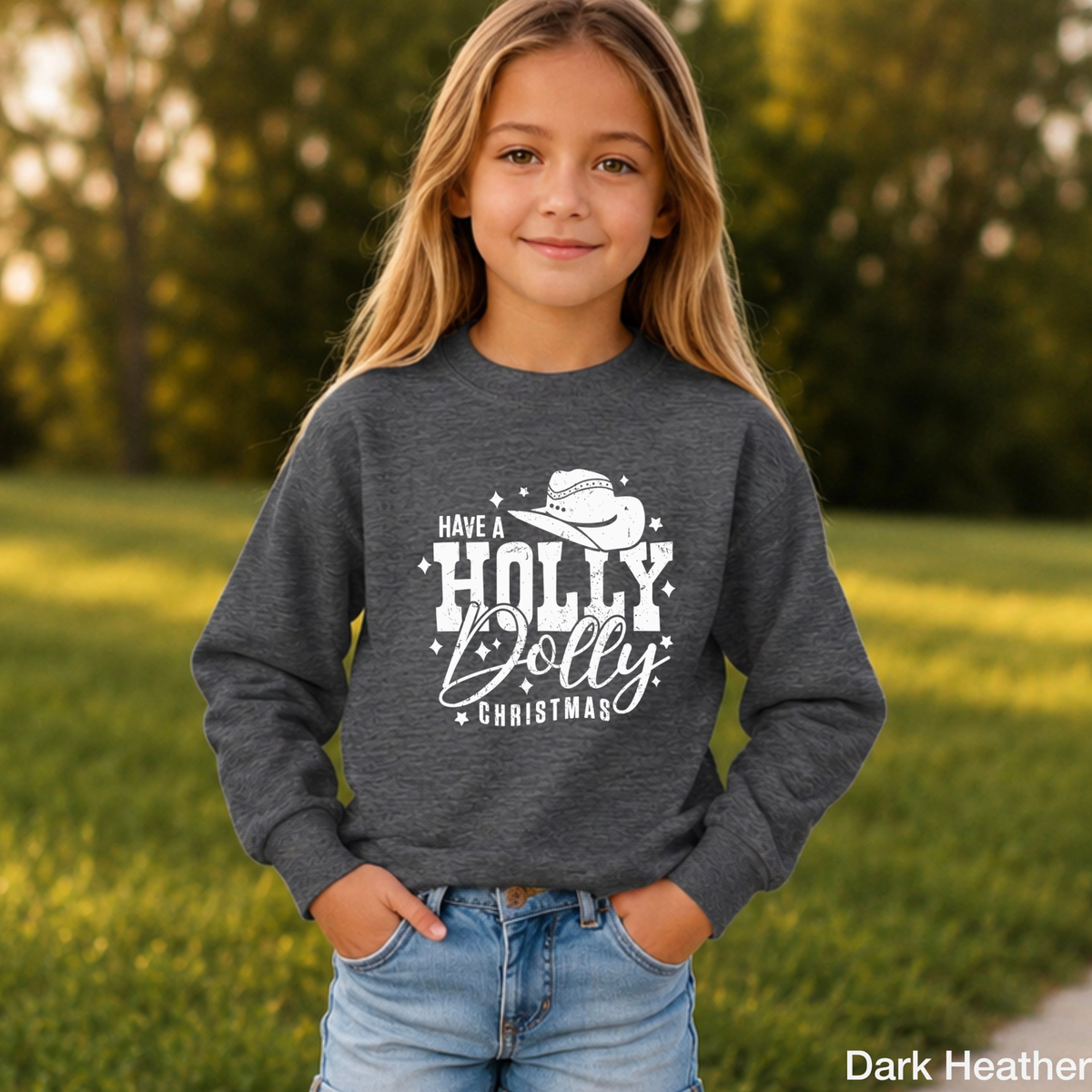 Have A Holly Christmas Youth Crewneck Sweatshirt