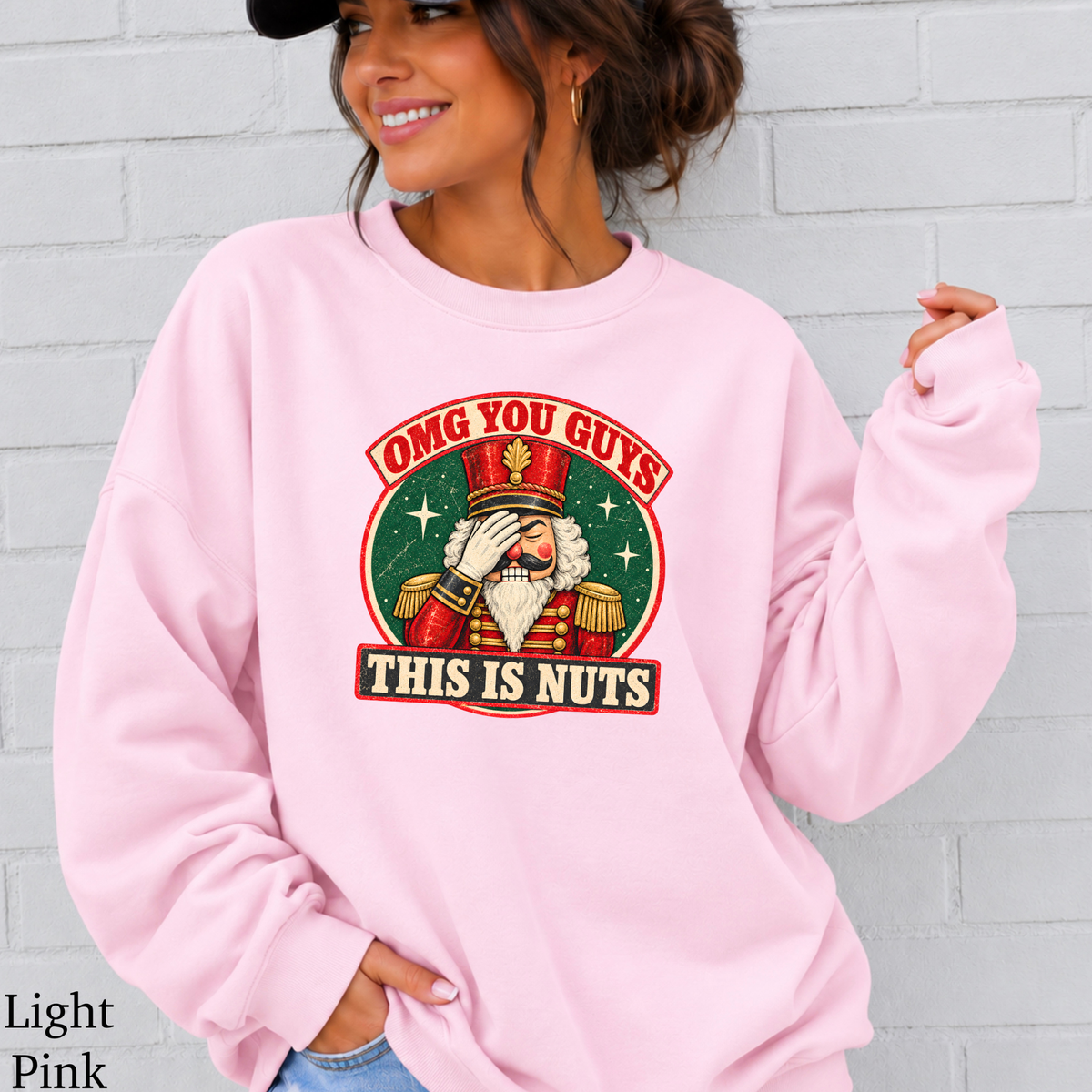 OMG You Guys This Is Nuts Christmas Crewneck Sweatshirt