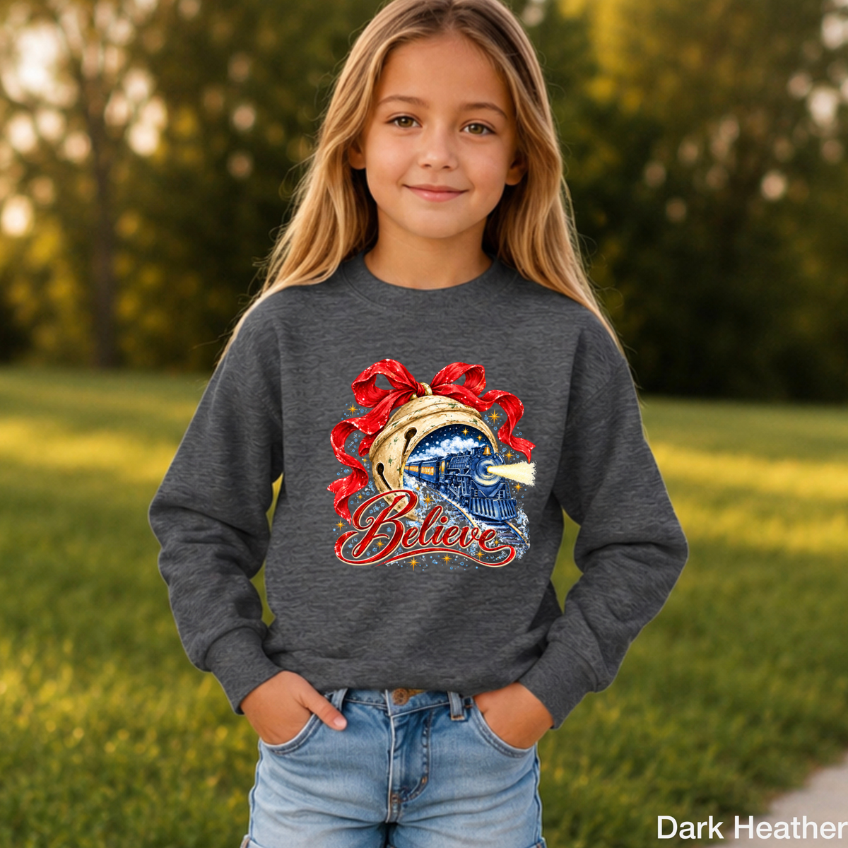 Believe Christmas Youth Crewneck Sweatshirt