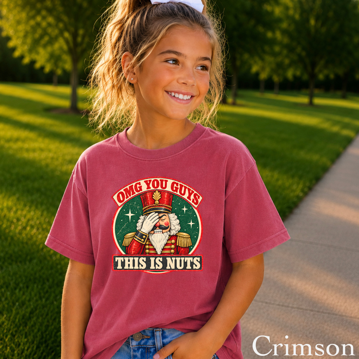OMG You Guys This Is Nuts Christmas Youth Comfort Color T-Shirt