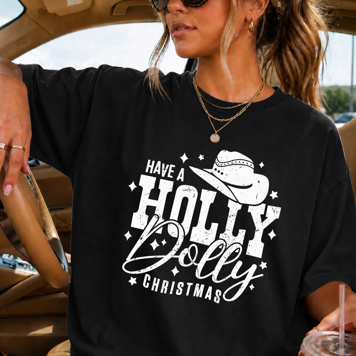 Have A Holly Christmas Comfort Color Graphic Tee