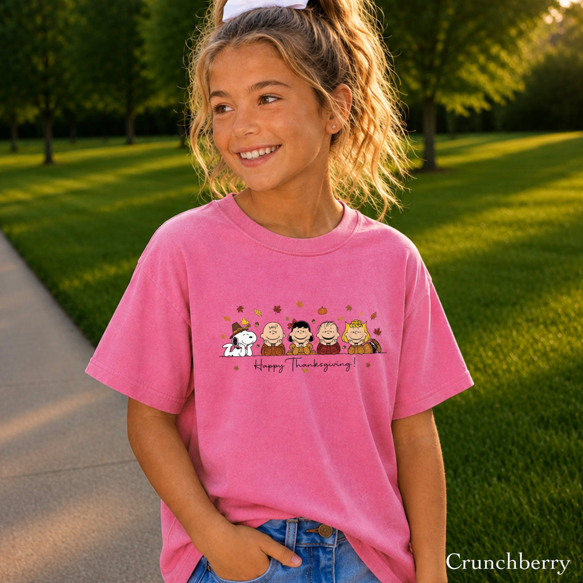 Happy Thanksgiving Youth Comfort Color T-Shirt